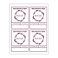 Custom 1-Color Laser Sheet Labels And Stickers, 4" x 5" Rectangle, 4 Labels Per Sheet, Box Of 100 Sheets 1 thumbnail image