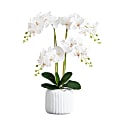 Nearly Natural Real Touch 26”H Artificial Phalaenopsis Orchid Arrangement With Decorative Ceramic Vase, 26”H x 16”W x 11”D, White 1 thumbnail image