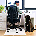 Floortex® Cleartex® Polypropylene Rectangular Anti-Slip Foldable Chair Mat For Hard Floors, 45" x 53", White 1 thumbnail image