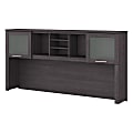 Bush Furniture Somerset 72"W Hutch For L-Shaped Desk, Storm Gray, Standard Delivery