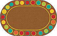 Flagship Carpets Sitting Spots Rug, 7' 6" x 12', Oval, Muted