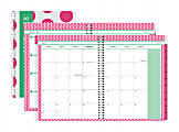 Divoga® Academic Weekly/Monthly Planner, 8 1/2" x 11", Pink Nautical Dot, July 2017 to June 2018 1 thumbnail image