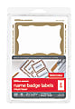 Office Depot® Brand Name Badge Labels, 2 11/32" x 3 3/8", Gold Border, Pack Of 100