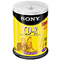 Sony® CD-R Media Spindle, 700MB/80 Minutes, Gold, Pack Of 100 1 thumbnail image