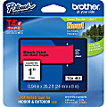 Brother P-touch TZe451, Laminated, ~1" x 26.2 ft (24mm x 8m), Black on Red Label Tape 1 thumbnail image