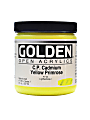 Golden OPEN Acrylic Paint, 8 Oz Jar, Cadmium Yellow Primrose (CP)