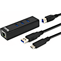 Plugable USB Hub with Ethernet, 3 Port USB 3.0 Bus Powered Hub with Gigabit Ethernet - Compatible with Windows, MacBook, Linux, Chrome OS, Includes USB C and USB 3.0 Cables