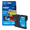 Brother® LC65 High-Yield Cyan Ink Cartridge, LC65HYC