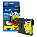Brother® LC65 Yellow High-Yield Ink Cartridge, LC65HY-Y