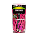 Duracell® Fabric Lightning Cable, 10', Pink, LE2238