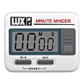 Lux Electronic Minute Minder Timer, White, Pack Of 2