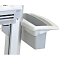 Ergotron 97-565 Storage Basket with Handle Kit - White, Gray - Plastic, Metal 1 thumbnail image