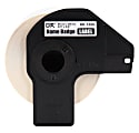 Brother® Genuine DK-12343PK Die-Cut Name Badge Paper Labels, 2-5/16" x 3-7/16", White, 260 Labels Per Roll, Box Of 3 Rolls 1 thumbnail image