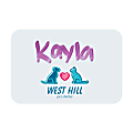 Custom Printed Full Color Reusable Rectangle Plastic White Board Name Badge/Tag, 2" x 3" 1 thumbnail image