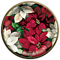 Amscan Christmas Poinsettia 6-3/4" Paper Plates, Red, Pack Of 120 Plates 1 thumbnail image