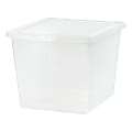 Iris® Snap Top Storage Boxes, 9 Gallon, Clear, Set Of 6 Boxes