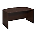 Bush Business Furniture Components Elite Bow Front Desk, 60"W x 36"D, Mocha Cherry, Standard Delivery