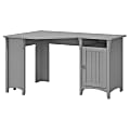 Bush Business Furniture Salinas 55"W Corner Desk With Storage, Cape Cod Gray, Standard Delivery