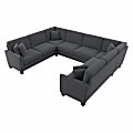 Bush® Furniture Flare U-Shaped Sectional Couch, 35-3/4”H x 125”W x 99-1/16”D, Dark Gray Microsuede Fabric, Standard Delivery 1 thumbnail image