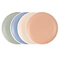 Spice by Tia Mowry Creamy Tahini 4-Piece Round Stoneware Dessert Plate Set, Assorted Colors