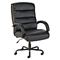 Bush Business Furniture Soft Sense Big and Tall Bonded Leather High-Back Office Chair, Black, Premium Installation