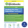 Intuit® QuickBooks® Desktop Pro Plus with Enhanced Payroll 2021, For 1 User, Windows®, Download 1 thumbnail image