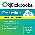 QuickBooks Online Essentials, 2023, 3-Month Subscription, Windows®, Download