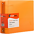 JAM PAPER 3 Ring Plastic Binder, 3 inch, Orange, Sold Individually 1 thumbnail image