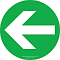 Deflecto 12" Social Distancing Floor Decals, Arrow, Green/White, Pack Of 6 Decals 1 thumbnail image