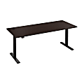 Bush Business Furniture Move 60 Series Electric 72"W x 30"D Height Adjustable Standing Desk, Mocha Cherry/Black Base, Standard Delivery 1 thumbnail image