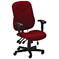 Mayline® Group Comfort Series 9414 High-Back Fabric Chair, 44"H x 26"W x 26"D, Black Frame, Burgundy Fabric