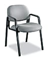 Safco® Cava® Urth™ Fabric Straight-Leg Guest Chair, Gray/Black