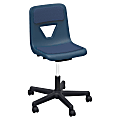 Lorell® Classroom Adjustable-Height Padded Mobile Task Chair, Navy