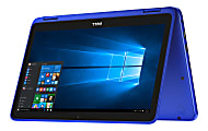 Dell™ Inspiron 11 3000 2-in-1 Laptop, 11.6" Touchscreen, Intel® Pentium®, 4GB Memory, 500GB Hard Drive, Windows® 10 Home, Blue