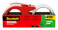 Scotch® Tough Grip Moving Packaging Tape 3500S-21RD-3GC, 1.88 in x 38.2 yd (48 mm x 35 m) 2 pack 1 thumbnail image