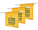 Alpine Safety Hanging Signs, Adjustable, 12-1/2" x 30-1/8", Yellow, Pack Of 3 Signs 1 thumbnail image