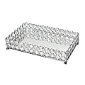 Elegant Designs Elipse Crystal Mirrored Vanity Tray, 2-1/2"H x 6-1/4"W x 10-1/2"D, Chrome 1 thumbnail image