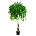 Nearly Natural Real Touch 5’H Willow Artificial Tree, 60”H x 36”W x 36”D, Green/Black 1 thumbnail image