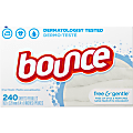 Bounce Free/Gentle Fabric Sheets - Cloth - 4.30" Width x 4.90" Length - 240 / Box - 240 / Box - White