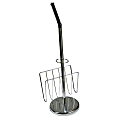 Mind Reader Stainless-Steel Toilet Paper Holder with Magazine Holder, 21 11/16"H x 11"W x 8 11/17"D, Silver 1 thumbnail image