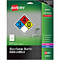 Avery® Surface Safe Sign Labels, 8" x 8", Square, Pack Of 15 1 thumbnail image