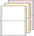 Paris Printworks Professional Multi-Use Printer & Copy Paper, White/Canary/Pink, 9 1/2" x 5 1/2", 2000 Forms Per Case, 13 Lb