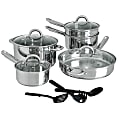 Gibson Home Cuisine Select Abruzzo 12-Piece Stainless Steel Cookware Set, Silver 1 thumbnail image