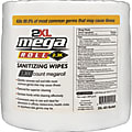 2XL Mega Roll Sanitizing Wipes, 6" x 7-3/4", Unscented, White, Roll Of 2,300 Wipes