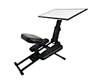 Victor® Edge Ergonomic Adjustable Kneeling Desk, Black/White
