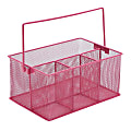 Mind Reader Metal Mesh Storage Basket Organizer, Small Size, Pink 1 thumbnail image