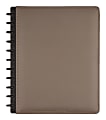 TUL® Discbound Notebook With Leather Cover, Letter Size, Narrow Ruled, 60 Sheets, Gray 1 thumbnail image