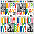 Custom Full-Color Gloss Finish Wrapping Paper, Standard Roll, 7' x 29-1/4", Colorful Bold Birthday Words With Photos 1 thumbnail image
