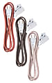 Ativa® Braided AC Extension Cord, 6', Assorted Colors, LTS-A2/B8