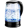 Willz 1.7L 1500W Electric Glass Tea Kettle With Auto Shut Off, Black 1 thumbnail image
